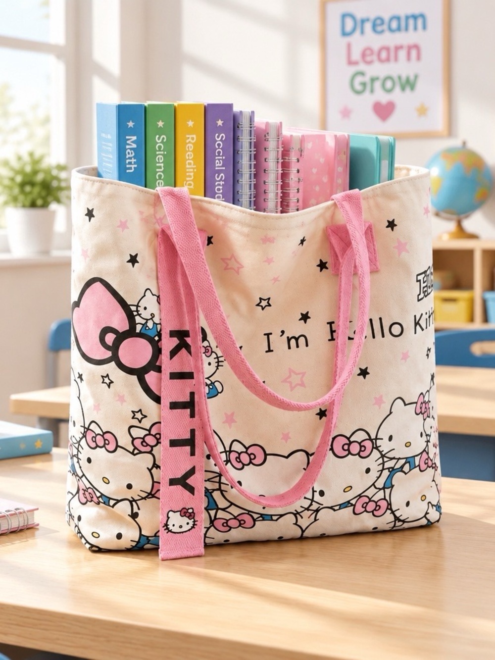 Nostalgic Hello Kitty Pink Tote. Excellent quality-